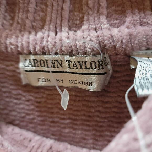 Vintage Carolyn Taylor Sweater Size Large Chenille Cable Knit Pink Dusty Rose - Picture 5 of 7